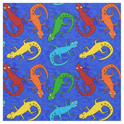 Colorful Lizard Kid's Fabric