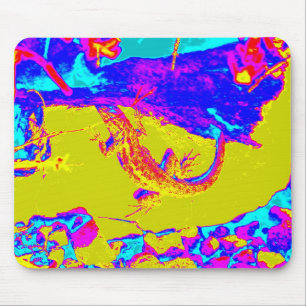colorful lizard mousepad