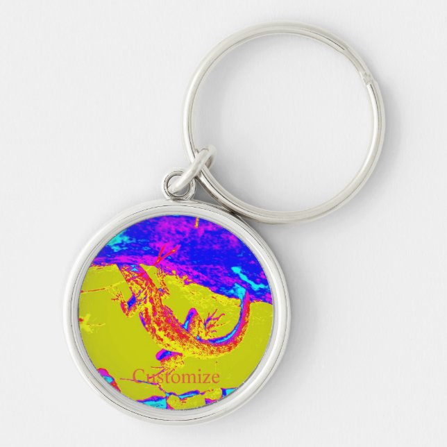 Colorful lizard Thunder_Cove Keychain (Front)