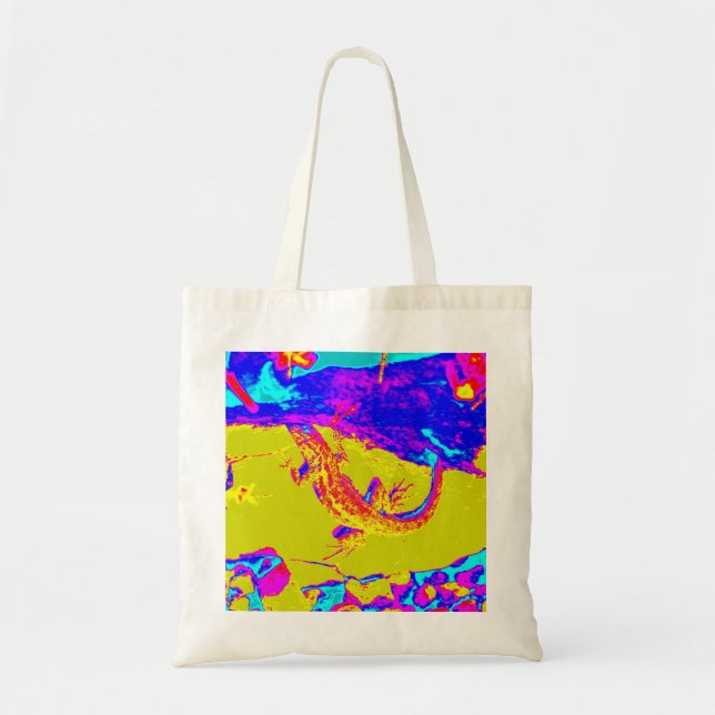 colorful lizard tobag tote bag (Front)