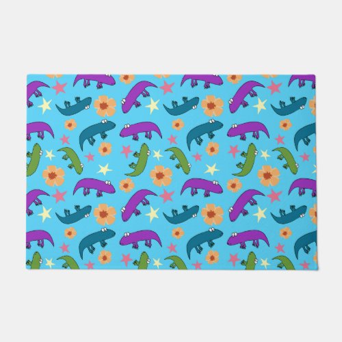 Colorful Lizards Doormat