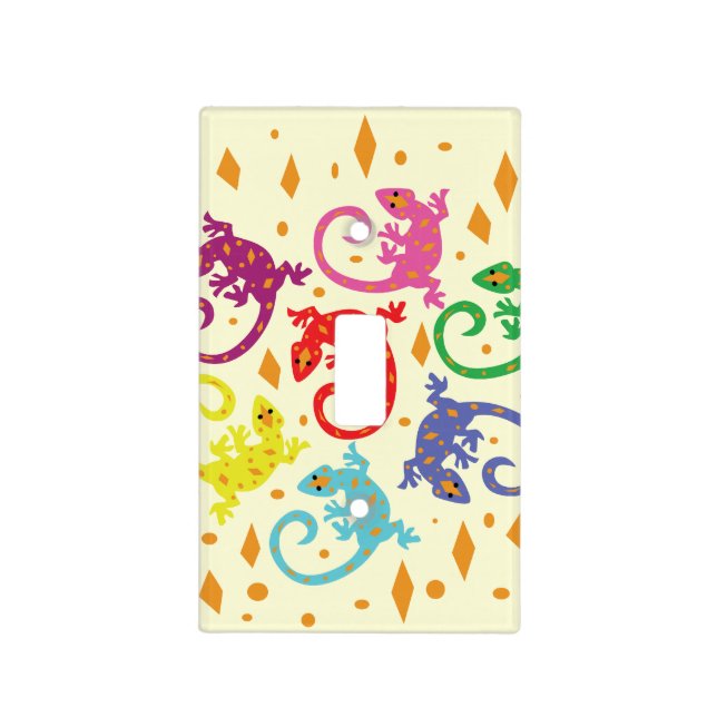 Colorful Lizards Light Switch Cover (Front)