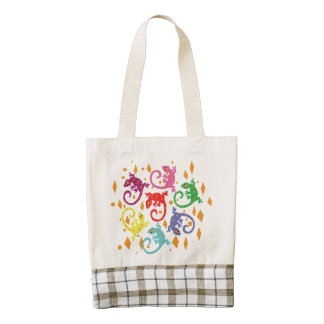 Colorful Lizards Zazzle HEART Tote Bag