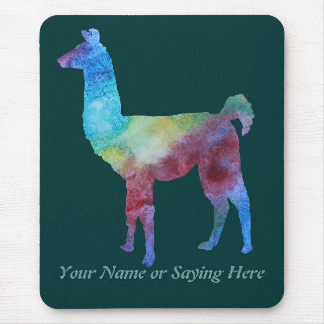 Colorful Llamas Mouse Pad (Front)