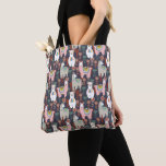 Colorful Llamas Pattern Tote Bag