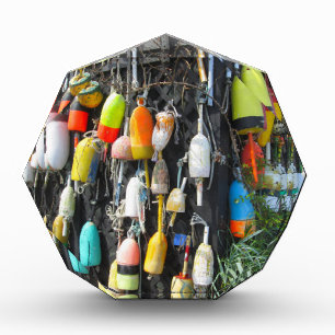 Colorful Lobster Buoys Acrylic Award
