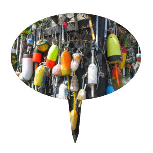 Colorful Lobster Buoys Cake Topper