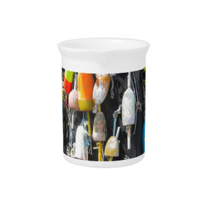Colorful Lobster Buoys Drink Pitcher