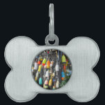 Colorful Lobster Buoys Pet Name Tag<br><div class="desc">These buoys were captured outside of a restaurant in Kennebunkport.</div>