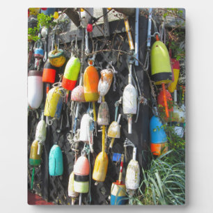 Colorful Lobster Buoys Plaque