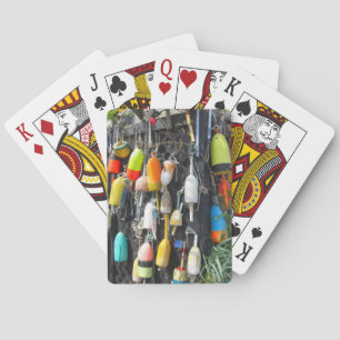 Colorful Lobster Buoys Poker Cards