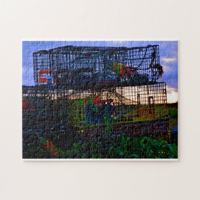 Colorful Lobster Traps Jigsaw Puzzle (Horizontal)