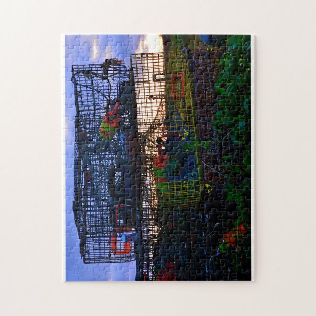 Colorful Lobster Traps Jigsaw Puzzle (Vertical)