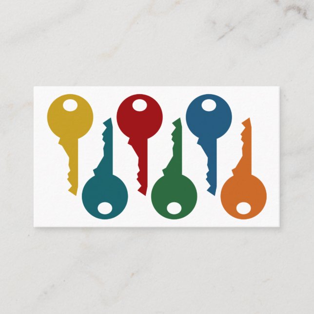 Colorful Locksmith Business Cards (Front)