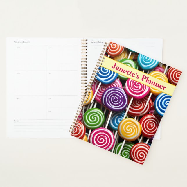 Colorful Lollipop candy Pattern Planner (Display)
