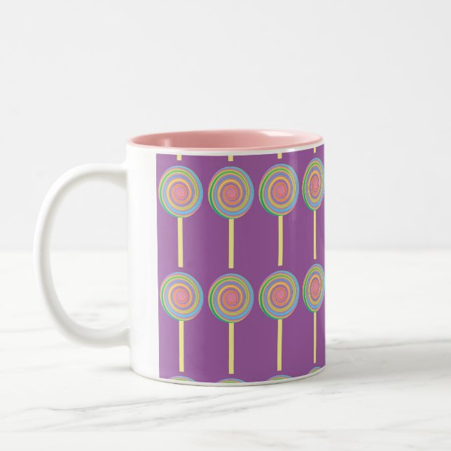 Colorful lollipop design coffee mug (Left)
