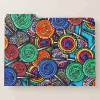 Colorful Lollipops File Folder
