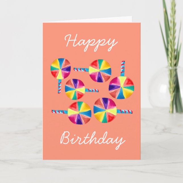 Colorful lollipops pattern card (Front)