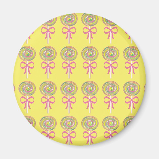 Colorful lollipops pattern magnet (Front)