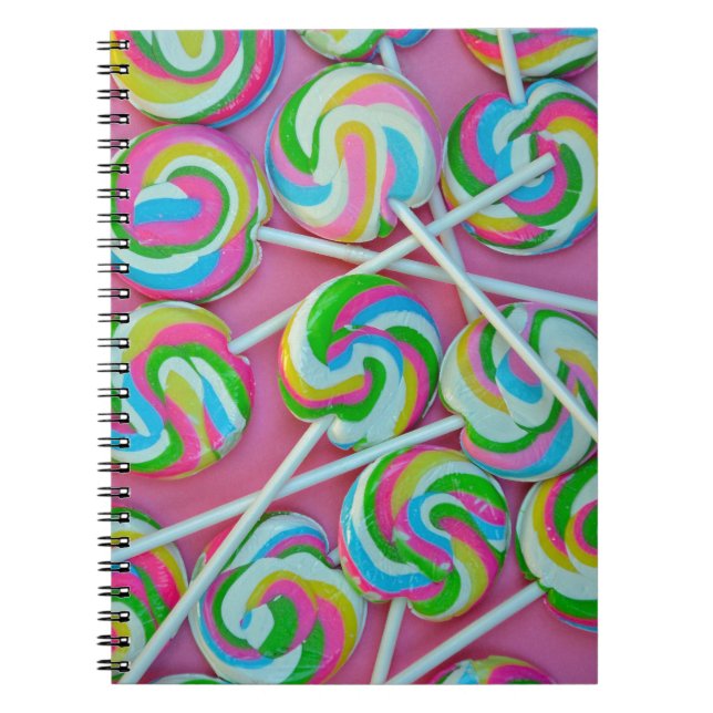 Colorful lollipops pattern notebook (Front)