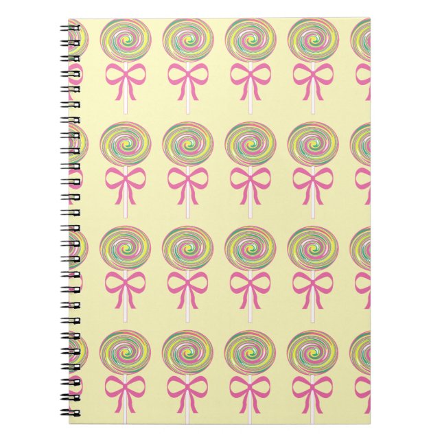Colorful lollipops pattern notebook (Front)