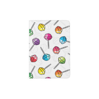 Colorful lollipops pattern passport holder