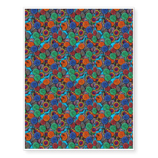 Colorful Lollipops Pattern Temporary Tattoos