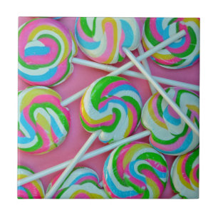 Colorful lollipops pattern tile