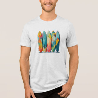 Colorful Long Board T-Shirt Tri-Blend Shirt
