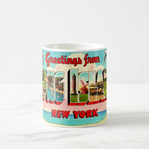 Colorful Long Island Postcard Coffee Mug