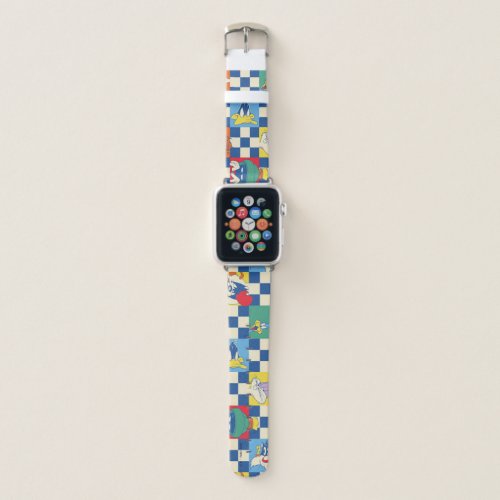 Colorful LOONEY TUNES Checker Toss Pattern Apple Watch Band