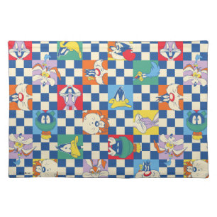Colorful LOONEY TUNES™ Checker Toss Pattern Cloth Placemat