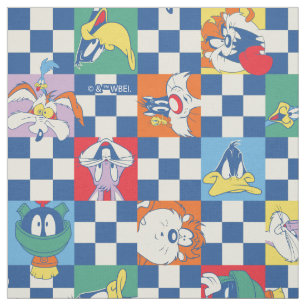 Colorful LOONEY TUNES™ Checker Toss Pattern Fabric