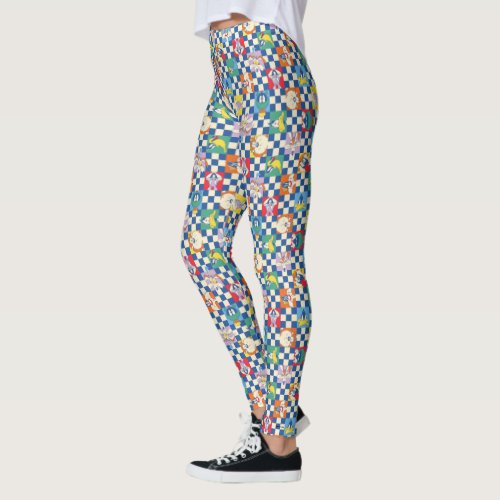 Colorful LOONEY TUNES Checker Toss Pattern Leggings