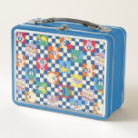 Colorful LOONEY TUNES™ Checker Toss Pattern Metal Lunch Box