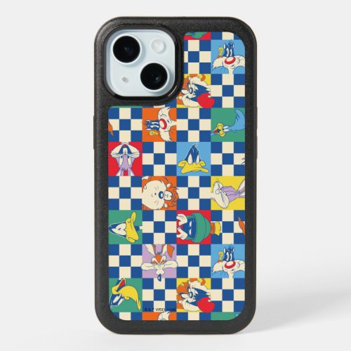 Colorful LOONEY TUNES Checker Toss Pattern iPhone 15 Case