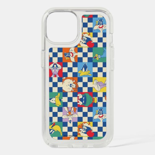 Colorful LOONEY TUNES Checker Toss Pattern iPhone 15 Case