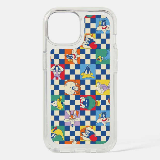 Colorful LOONEY TUNES™ Checker Toss Pattern Speck iPhone Case (Front)