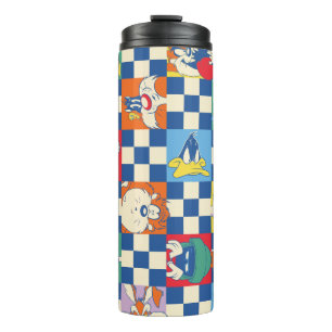 Colorful LOONEY TUNES™ Checker Toss Pattern Thermal Tumbler