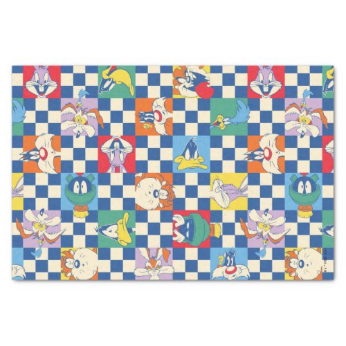 Colorful LOONEY TUNES Checker Toss Pattern Tissue Paper