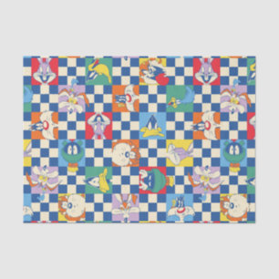 Colorful LOONEY TUNES™ Checker Toss Pattern Tissue Paper