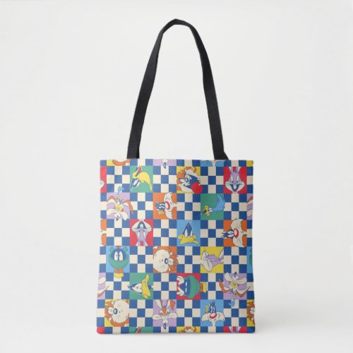 Colorful LOONEY TUNES Checker Toss Pattern Tote Bag