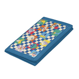 Colorful LOONEY TUNES™ Checker Toss Pattern Tri-fold Wallet