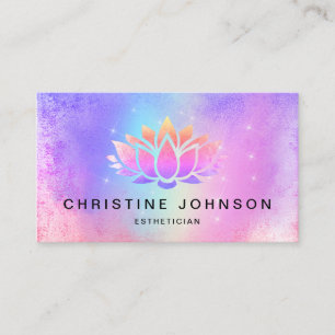 colorful lotus flower business card