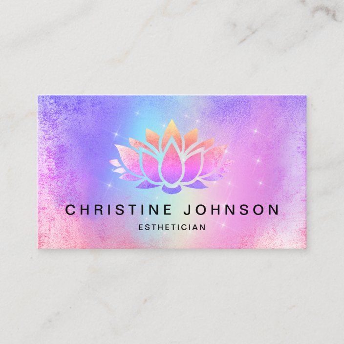 Colorful Lotus Flower Business Card 3179