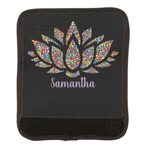 Colorful Lotus Flower Design Luggage Handle Wrap