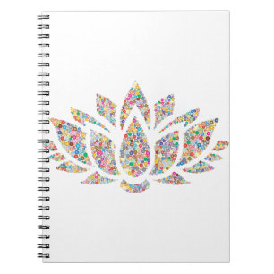 Colorful Lotus Flower Notebook