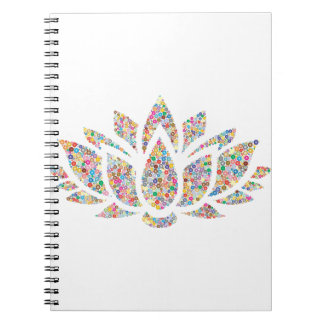 Colorful Lotus Flower Notebook