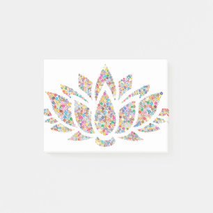 Colorful Lotus Flower Post-it Notes