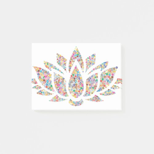 Colorful Lotus Flower Post_it Notes
